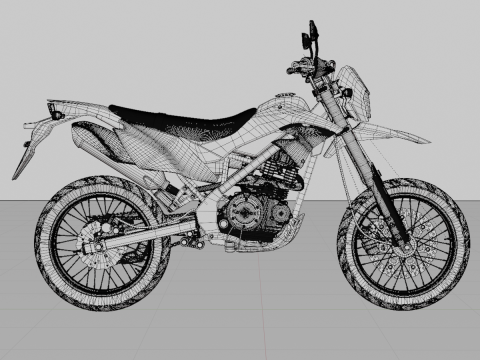 Kawasaki D-Tracker 150 Modello 3D