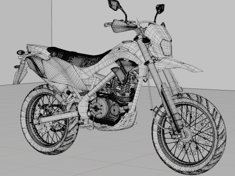 Kawasaki D-Tracker 150 Modello 3D