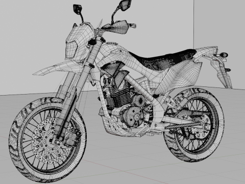 Kawasaki D-Tracker 150 Modello 3D