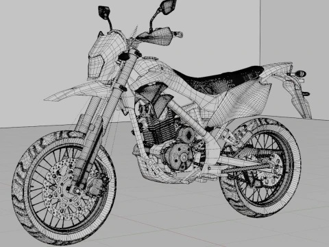Kawasaki D-Tracker 150 3D Model