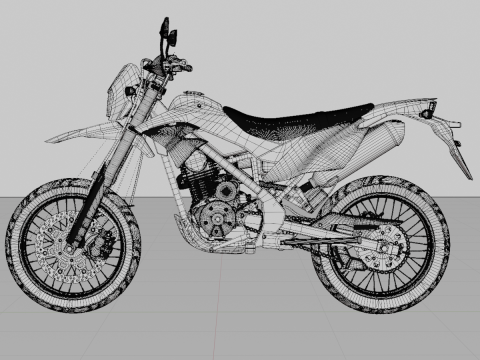 Kawasaki D-Tracker 150 Modello 3D