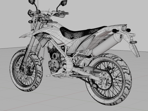 Kawasaki D-Tracker 150 Modello 3D