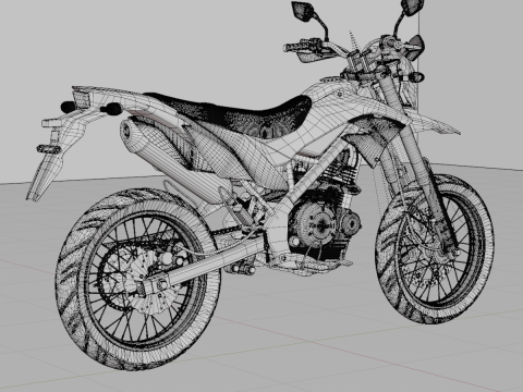 Kawasaki D-Tracker 150 Modello 3D