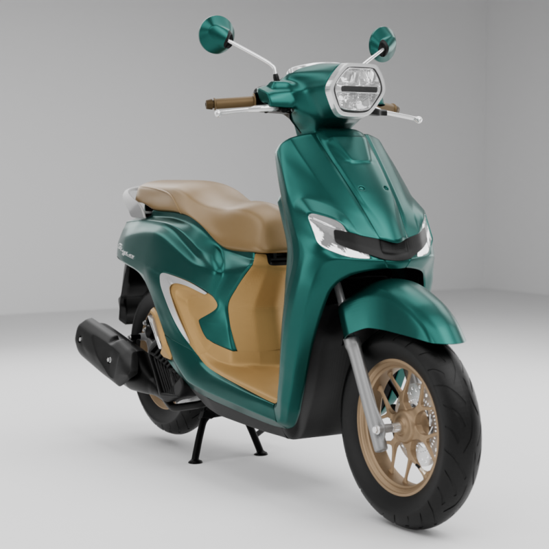 2024 - Honda Stylo 160 ABS 3Dモデル .c4d .max .obj .3ds .fbx .stl .blend