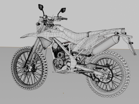 Kawasaki KLX 150BF Modello 3D