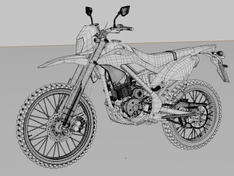 Kawasaki KLX 150BF Modello 3D