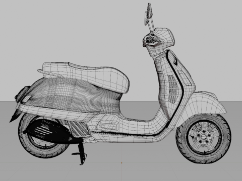 2019 - Piaggio Vespa GTS 150 I-Get 3D Модель