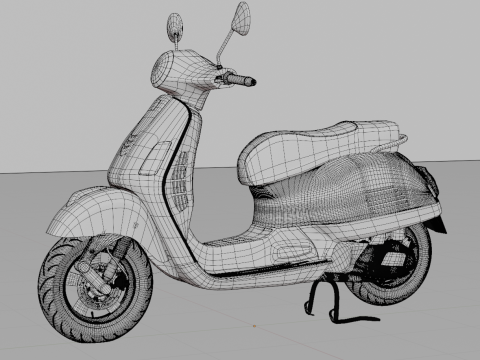 2019 - Piaggio Vespa GTS 150 I-Get 3D Модель