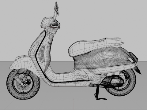 2019 - Piaggio Vespa GTS 150 I-Get 3D Модель