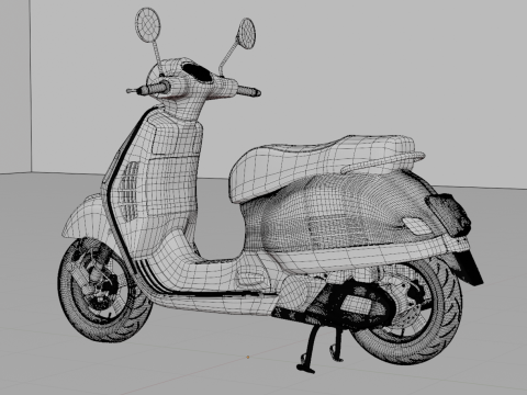2019 - Piaggio Vespa GTS 150 I-Get 3D Модель