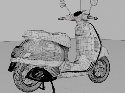 2019 - Piaggio Vespa GTS 150 I-Get 3D Модель