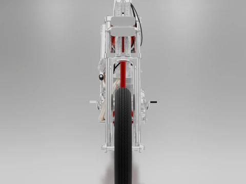 Honda TIGER V - TWIN Chopper Custom 3D Model