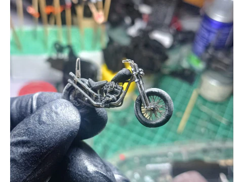 Honda TIGER V - TWIN Chopper Custom 3D Model