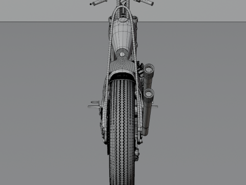 Honda TIGER V - TWIN Chopper Custom 3Dモデル
