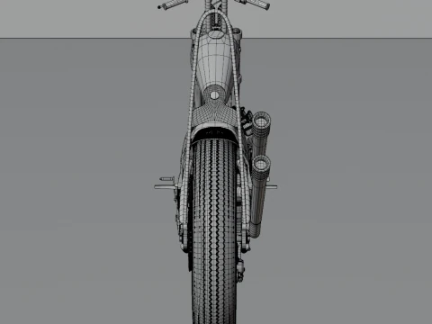 Honda TIGER V - TWIN Chopper Custom 3D Model
