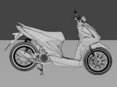 2020 - Honda Beat Street Genio 3Dモデル