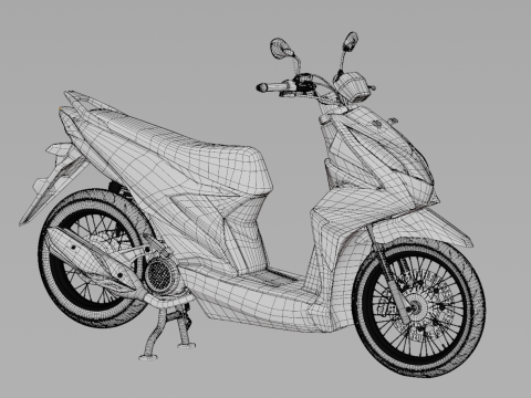 2020 - Honda Beat Street Genio 3Dモデル