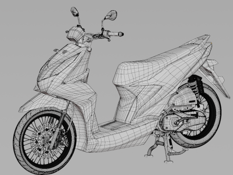 2020 - Honda Beat Street Genio 3Dモデル