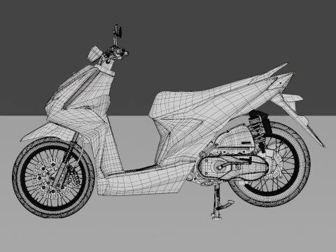 2020 - Honda Beat Street Genio 3Dモデル