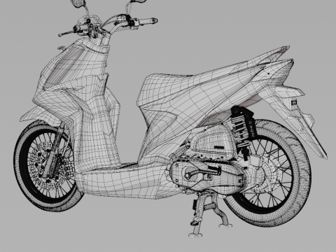 2020 - Honda Beat Street Genio 3Dモデル
