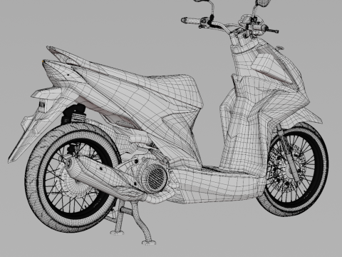 2020 - Honda Beat Street Genio 3Dモデル