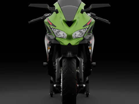 2020 - Kawasaki Ninja ZX-25R First Gen 3D Model in Motorcycle