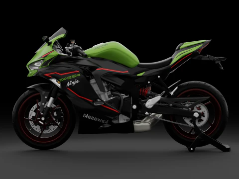 Ta さん 2020 - Kawasaki Ninja ZX-25R Birinci Nesil 3D Model in Motosiklet