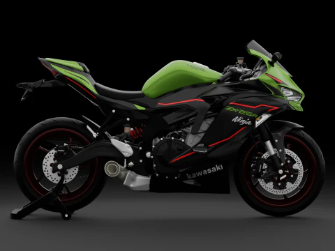2020 - Kawasaki Ninja ZX-25R Birinci Nesil 3D Model in Motosiklet