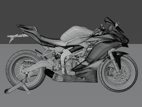 2020 - Kawasaki Ninja ZX-25R First Gen 3D Model in Motorcycle