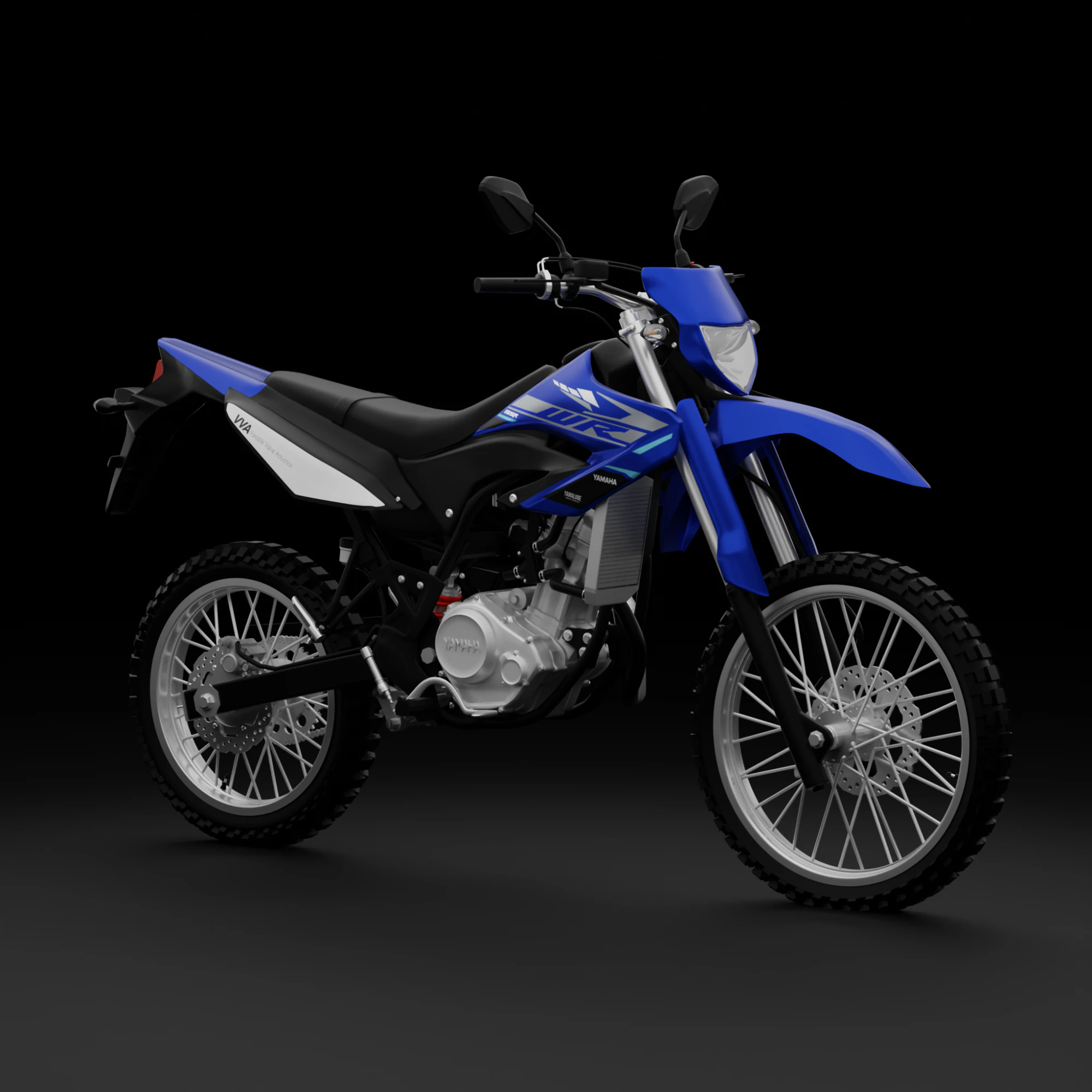 2019 - Yamaha WR155R 3D Model .c4d .max .obj .3ds .fbx .stl .blend 