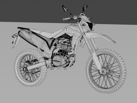 2017 Honda CRF150L 3Dモデル