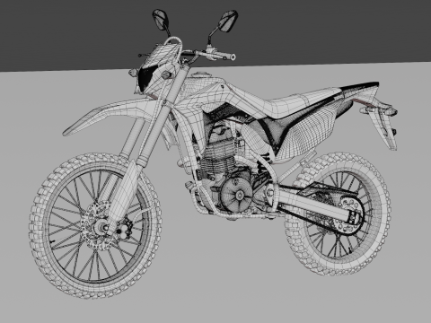 2017 Honda CRF150L 3Dモデル