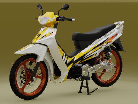 2000 - Yamaha F1Z R Yellow Millenium 3D Model