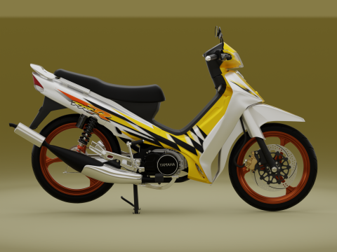 2000 - Yamaha F1Z R Yellow Millenium 3D Model