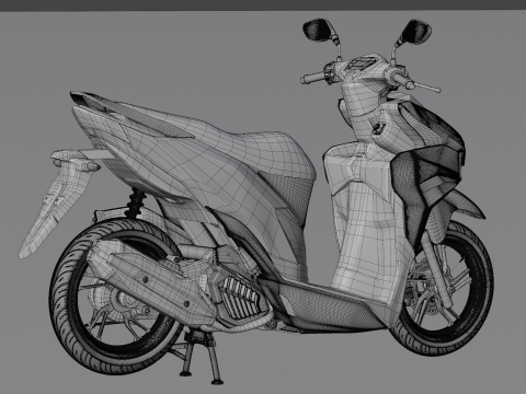 2024 - Honda New Vario 125 Malaysian Theme 3D Model