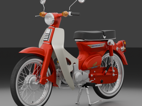 1969 - Honda C70 or Cub 70 3D Model