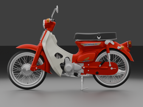 1969 - Honda C70 or Cub 70 3D Model