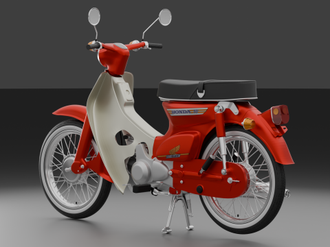 1969 - Honda C70 or Cub 70 3D Model