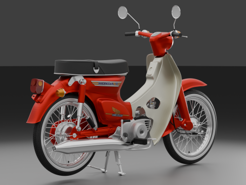1969 - Honda C70 or Cub 70 3D Model