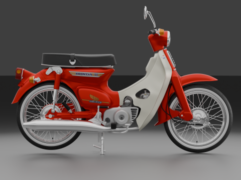 1969 - Honda C70 or Cub 70 3D Model