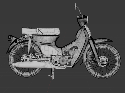 1969 - Honda C70 or Cub 70 3D Model