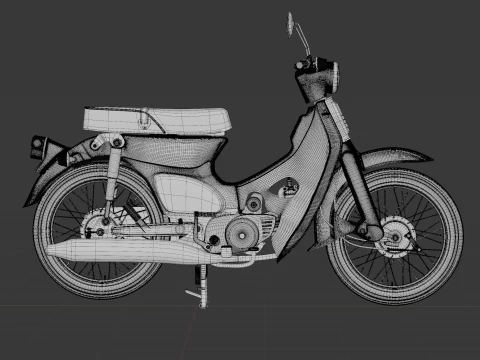 1969 - Honda C70 or Cub 70 3D Model