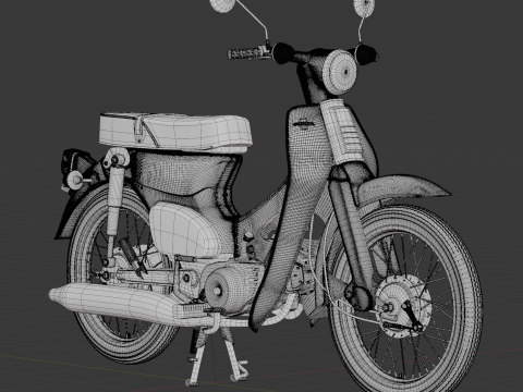 1969 - Honda C70 or Cub 70 3D Model