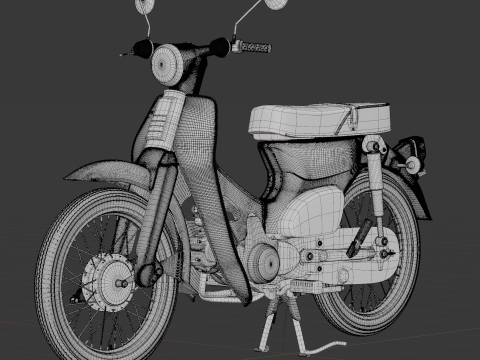 1969 - Honda C70 or Cub 70 3D Model