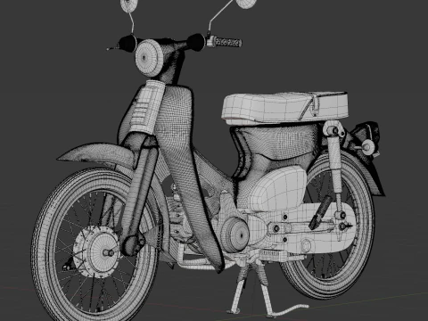 1969 - Honda C70 or Cub 70 3D Model