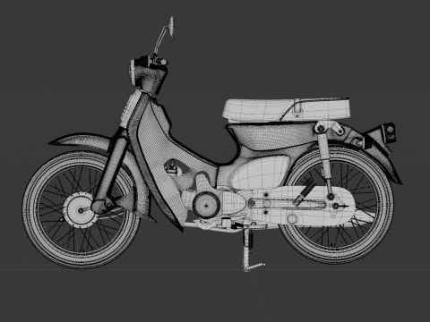1969 - Honda C70 or Cub 70 3D Model