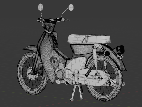 1969 - Honda C70 or Cub 70 3D Model