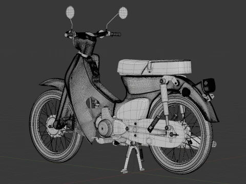 1969 - Honda C70 or Cub 70 3D Model