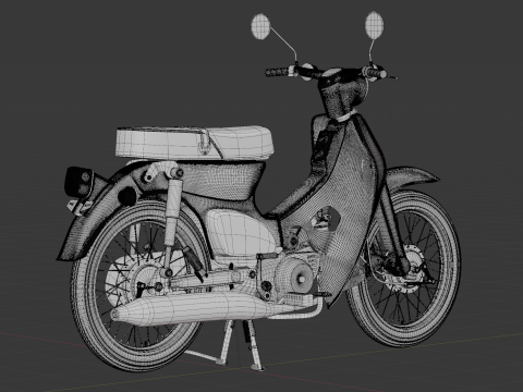 1969 - Honda C70 or Cub 70 3D Model