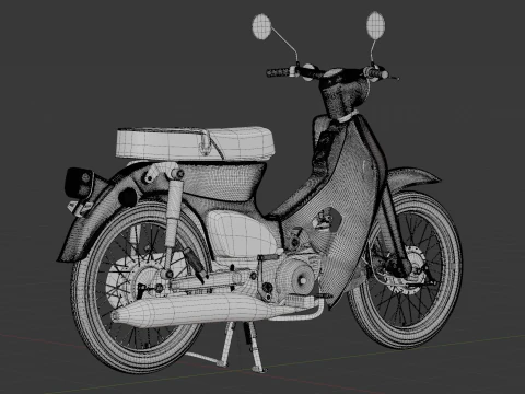 1969 - Honda C70 or Cub 70 3D Model